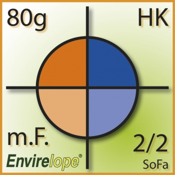 BU DL HK MF 80, Envirolope, 2/2 farbig Sonderfarben bedruckt